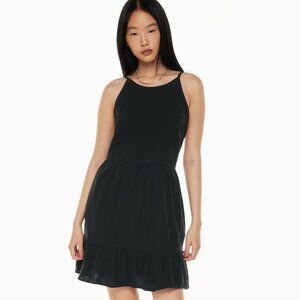 Aritzia Sunday Best Veruca Open Back Mini Dress Black Size Large